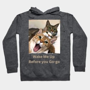 Wake me up before you Go-go (3 cats sleeping together) Hoodie